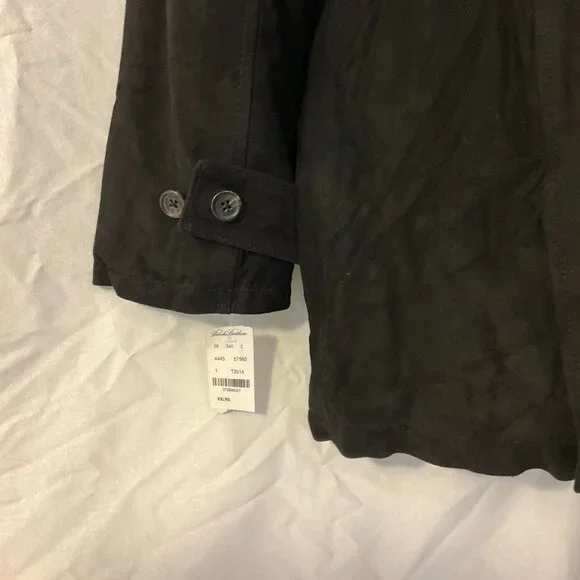 Brooks Brothers Suede Leather Black Safari Field Jacket Coat Men’s XXL NWT - Picture 7 of 16